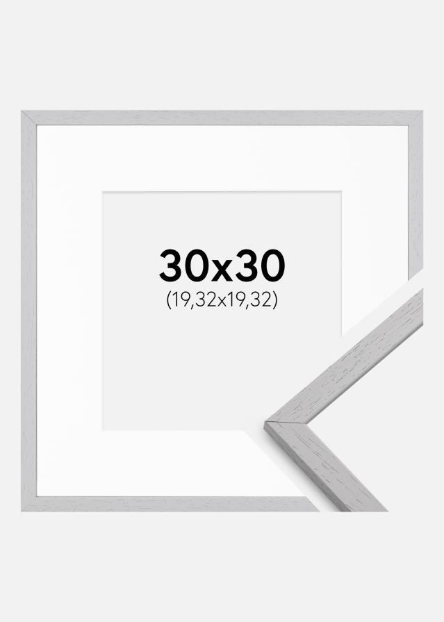 Cadre Edsbyn Grey 30x30 cm - Passe-partout Blanc 8x8 inches