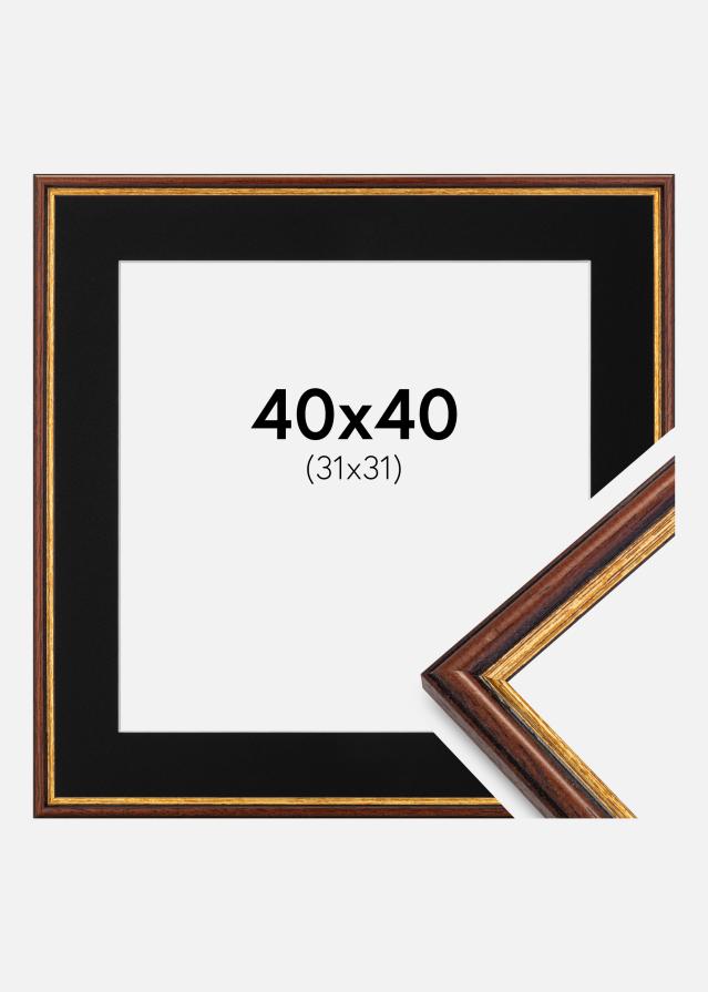 Cadre Horndal Marron 40x40 cm - Passe-partout Noir 32x32 cm