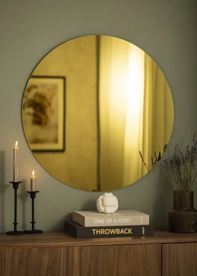 KAILA Miroir rond Gold diamètre 80 cm