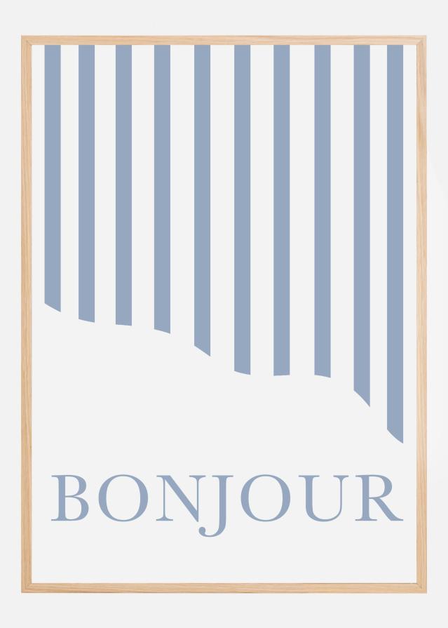 Bonjour Stripes Poster