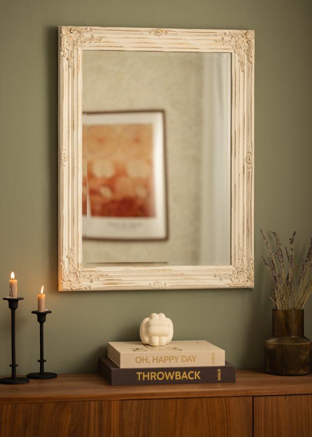 Miroir Antique Blanc 62x82 cm