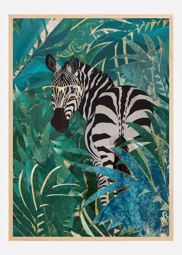 Zebra in the jungle II Poster