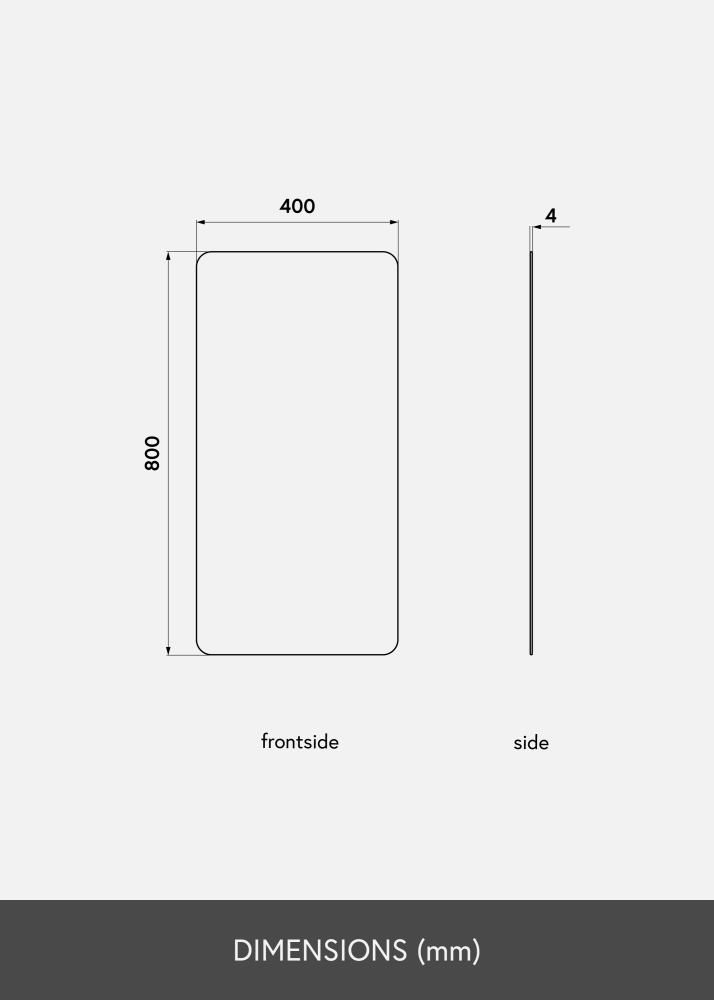 KAILA Miroir Rectangle Rose Gold 40x80 cm