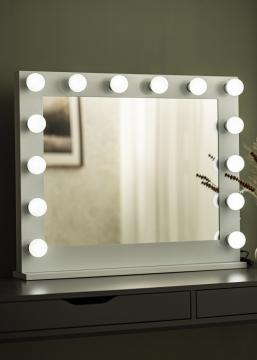 KAILA Miroir de maquillage Hollywood 14 E27 Blanc 80x65 cm