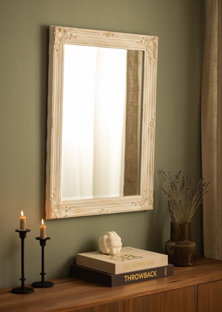 Miroir Antique Blanc 62x82 cm