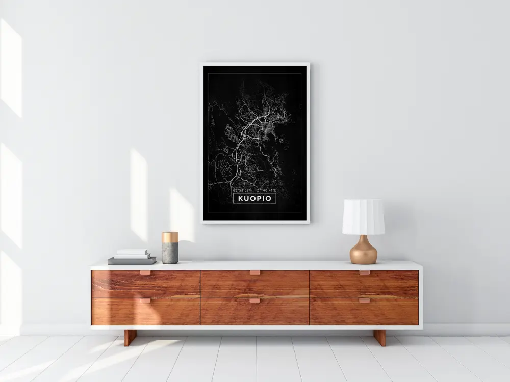 Map - Kuopio - Black