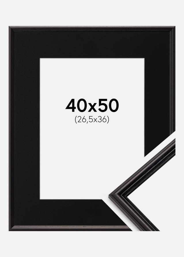 Cadre Horndal Noir 40x50 cm - Passe-partout Noir 27,5x37 cm