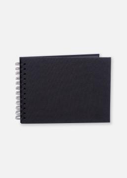 Base Line Canevas Wire-O Noir 23x17 cm (40 pages noires / 20 feuilles)