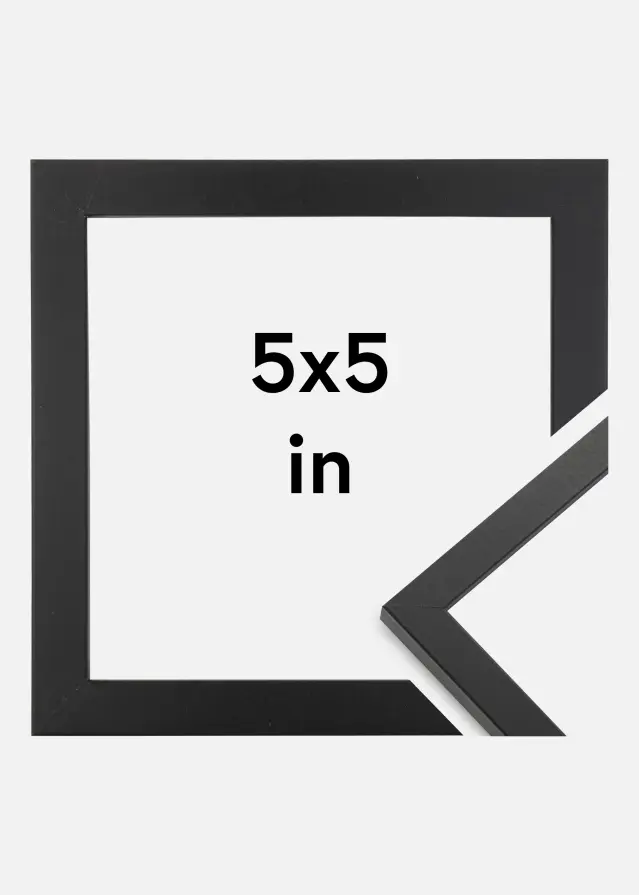Cadre Trendy Verre Acrylique Noir 5x5 inches (12,7x12,7 cm)