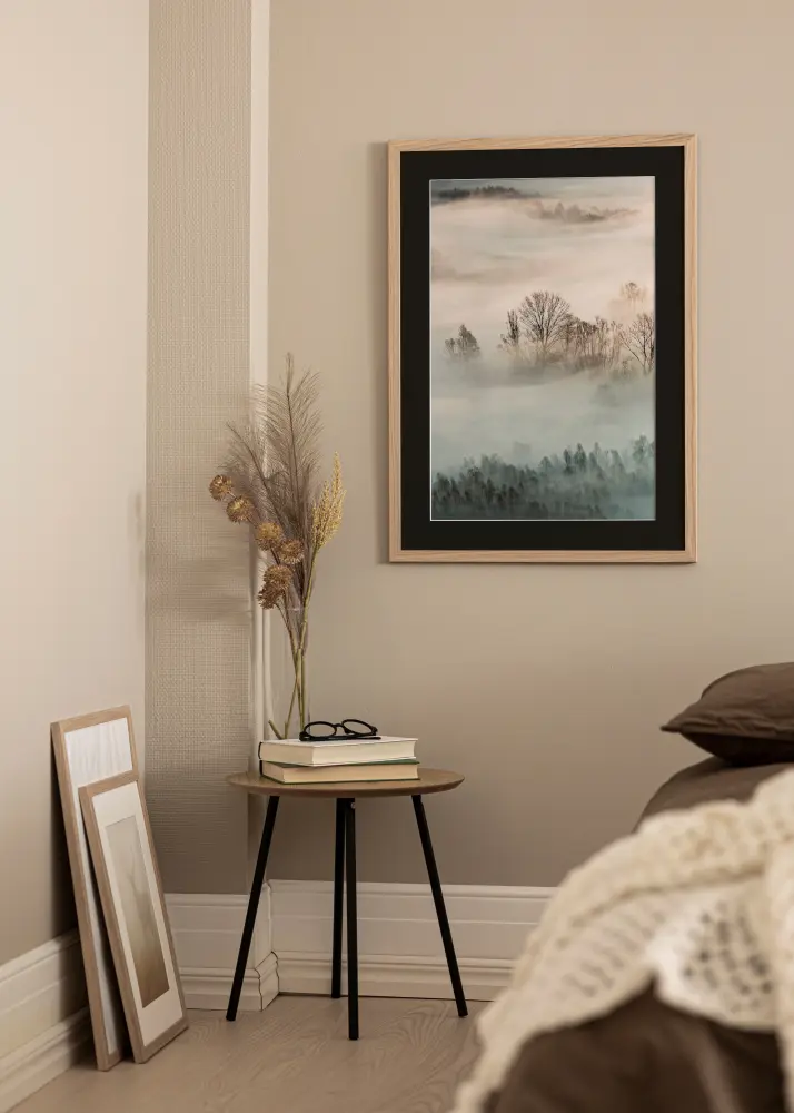 Cadre Oak Wood 35x50 cm - Passe-partout Noir 24x30 cm