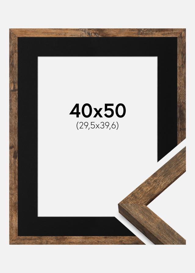 Cadre Fiorito Washed Oak 40x50 cm - Passe-partout Noir 12x16 pouces