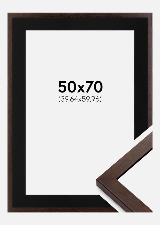 Cadre Selection Noyer 50x70 cm - Passe-partout Noir 16x24 pouces