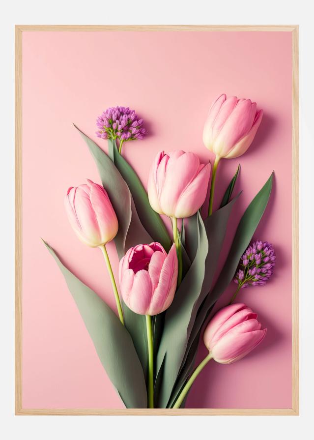 Pink Tulips Poster