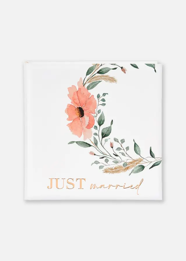 Just married Album de mariage - 30x31 cm (60 pages blanches / 30 feuilles)