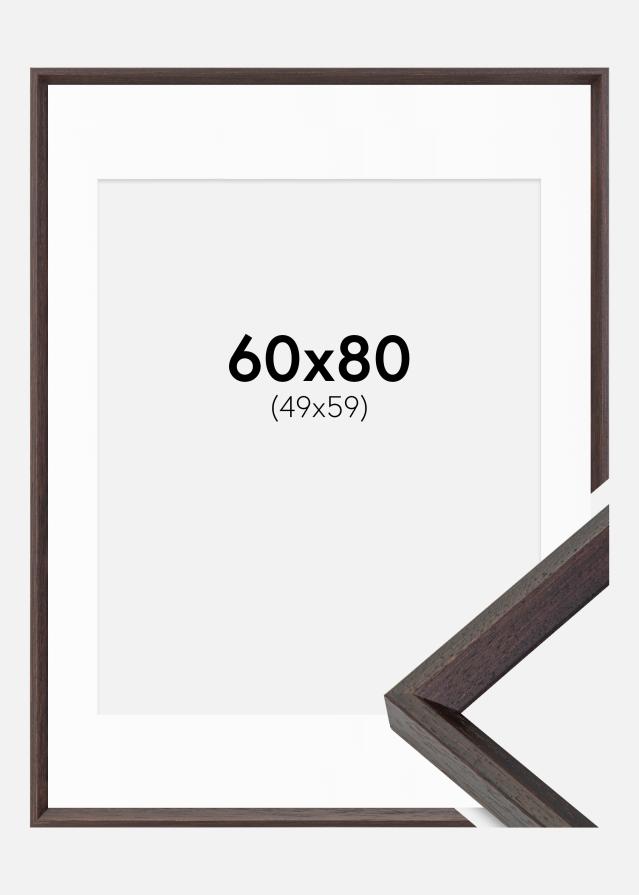 Cadre Globe Expresso 60x80 cm - Passe-partout Blanc 50x60 cm