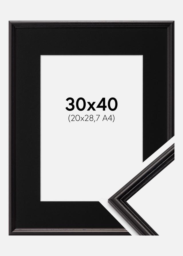 Cadre Horndal Noir 30x40 cm - Passe-partout Noir 21x29,7 cm