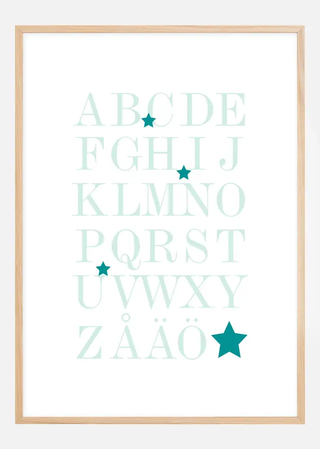 ABC - Turquoise Poster