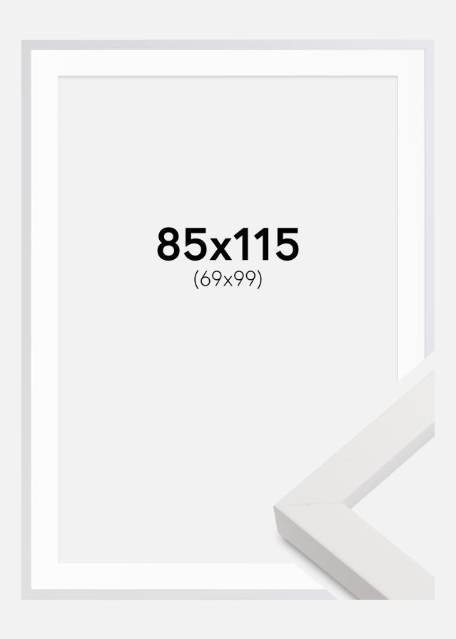 Blocky Blanc 85x115 cm - Passe-partout Blanc 70x100 cm