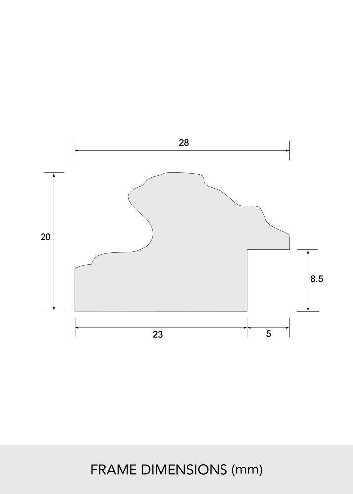 Cadre Swirl Verre acrylique Or 30x40 cm
