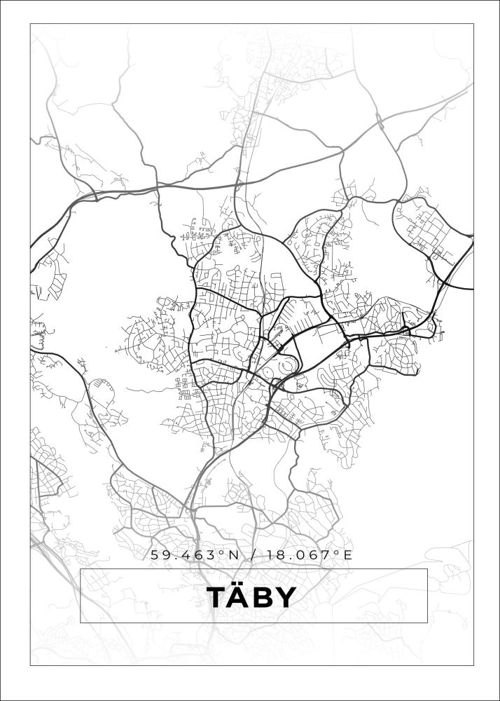 Map - Täby - White