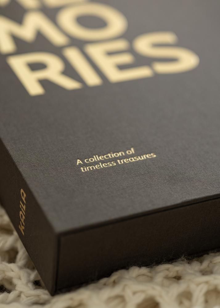 KAILA MEMORIES Black XL - Coffee Table Photo Album - 60 images en 11x15 cm