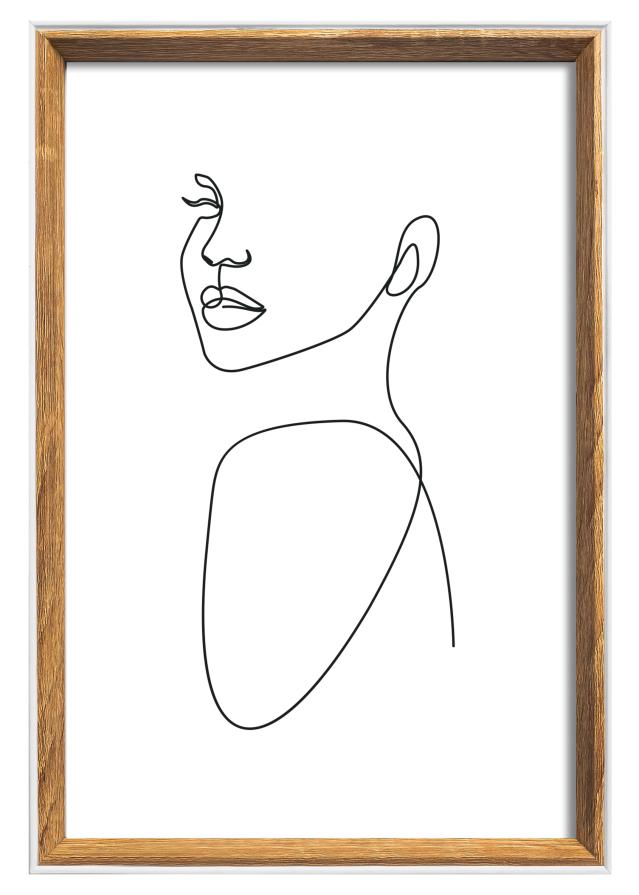 Cadre Silhouette Noyer 20x30 cm