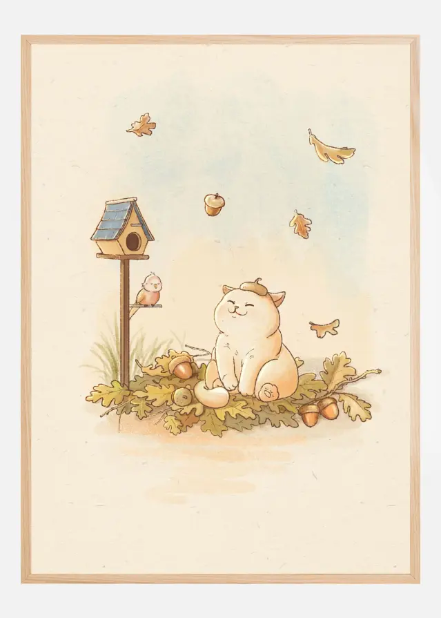 Chilling Chubby Cat Poster