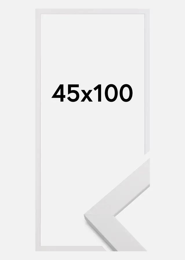 Cadre White Wood Verre Acrylique 45x100 cm