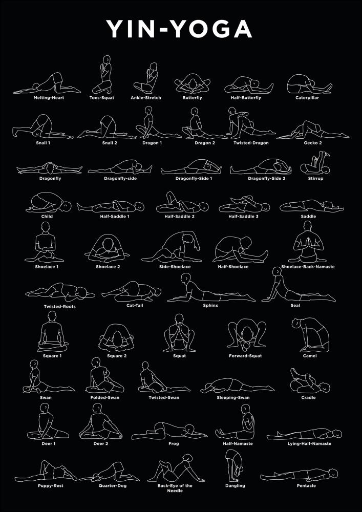 Yoga - B&W Poster