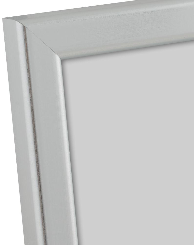 Cadre Slim Mat Verre antireflet Argent 30x40 cm