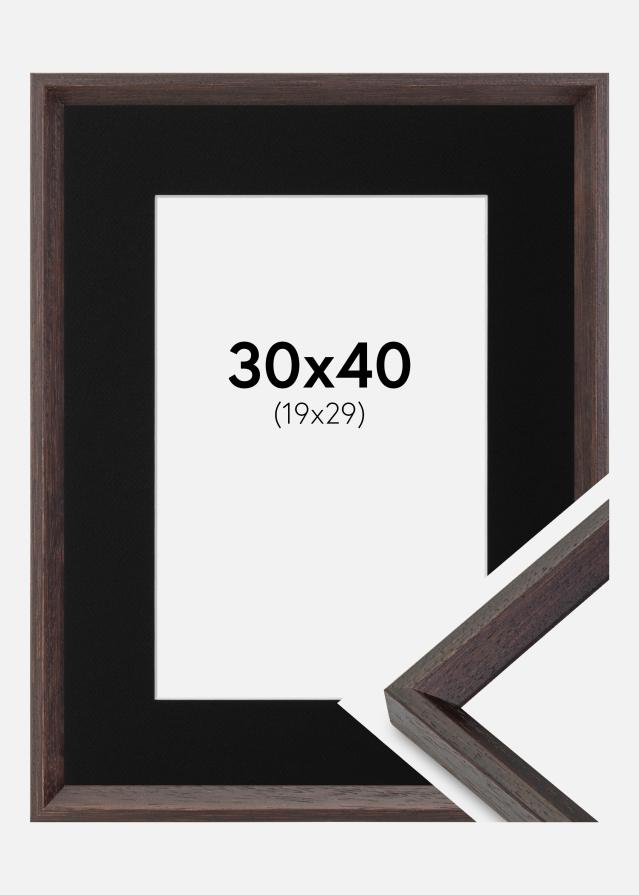 Cadre Globe Expresso 30x40 cm - Passe-partout Noir 20x30 cm