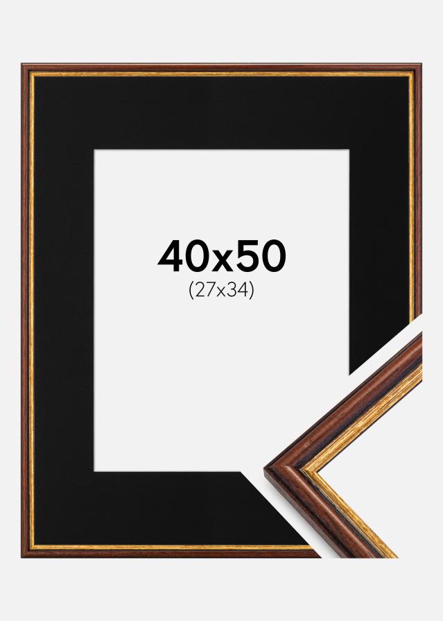 Cadre Horndal Marron 40x50 cm - Passe-partout Noir 28x35 cm