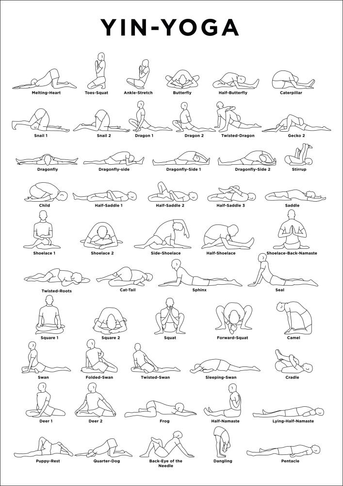 Yoga - White Poster