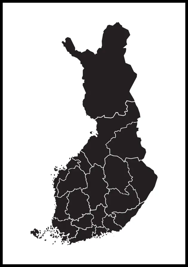 Map - Finland - Black