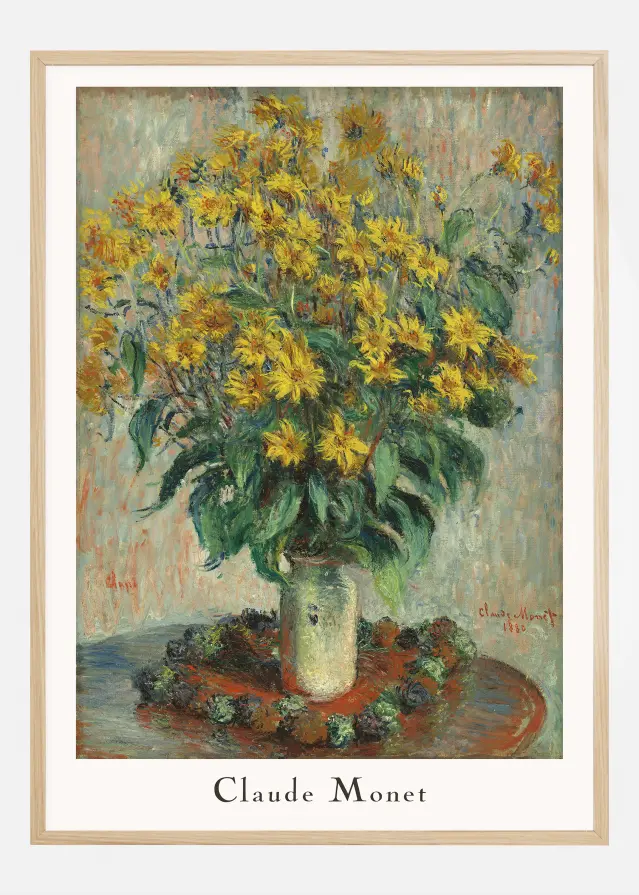 Claude Monet -Jerusalem Artichoke Flowers Poster