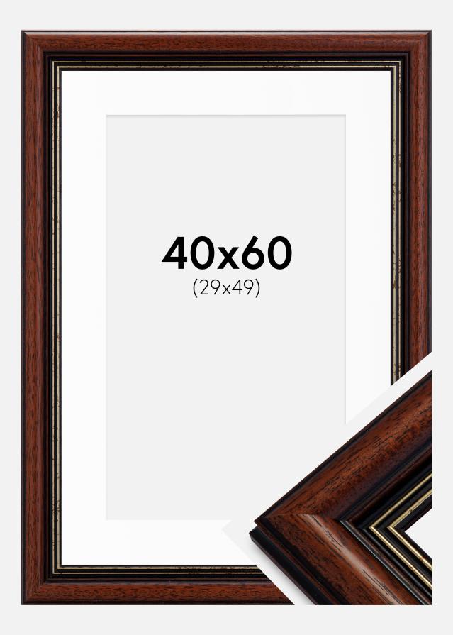 Cadre Old Retro 40x60 cm - Passe-partout Blanc 30x50 cm