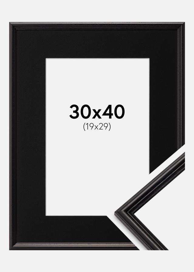 Cadre Horndal Noir 30x40 cm - Passe-partout Noir 20x30 cm