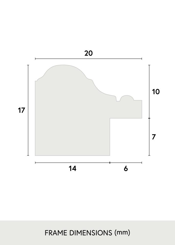 Cadre Gala Argent 40x50 cm - Passe-partout Blanc 30x40 cm