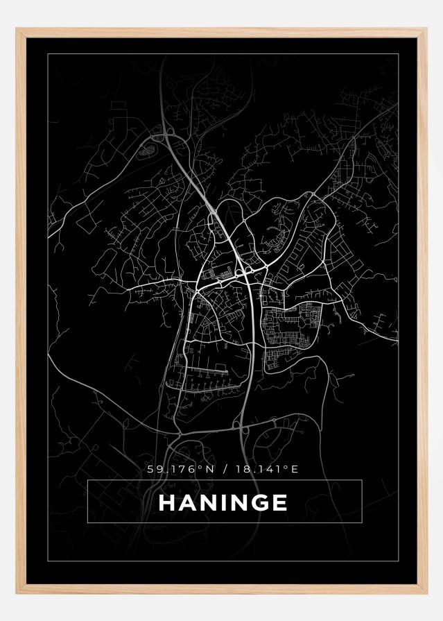 Map - Haninge - Black