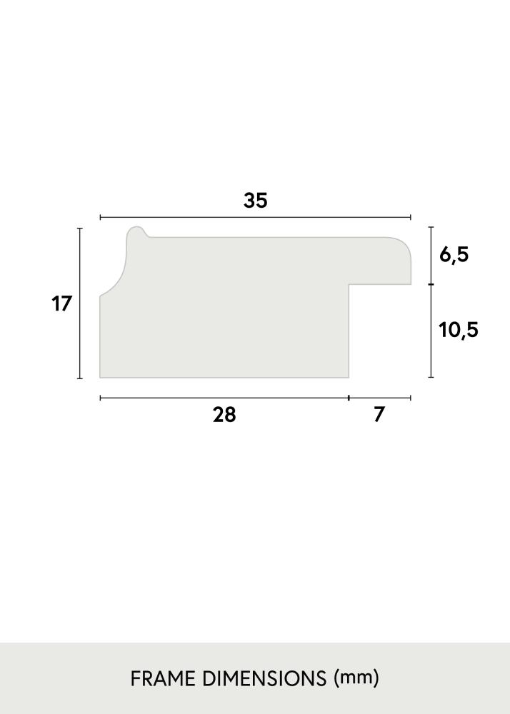 Cadre Grace Argent 40x60 cm - Passe-partout Blanc 32,9x48,3 cm (A3+)