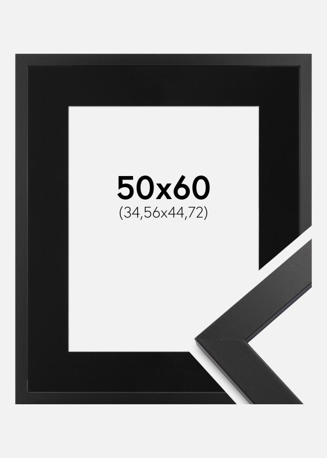 Cadre Black Wood 50x60 cm - Passe-partout Noir 14x18 pouces