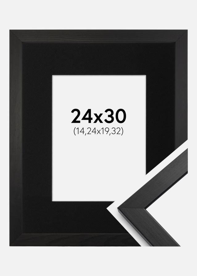 Cadre Stilren Noir 24x30 cm - Passe-partout Noir 6x8 pouces