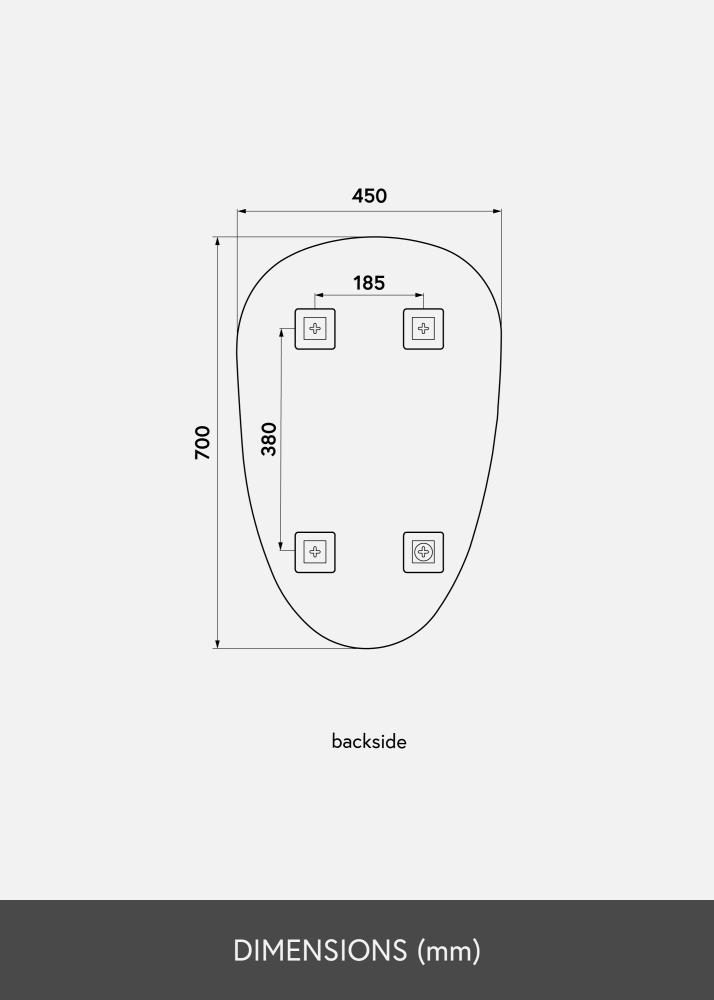 KAILA Miroir Shape II Dark Bronze 45x70 cm