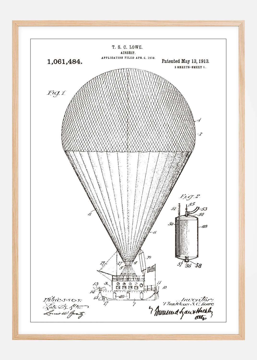 Product Image for Dessin de brevet - Ballon dirigeable - Blanc Poster (40x50 cm)