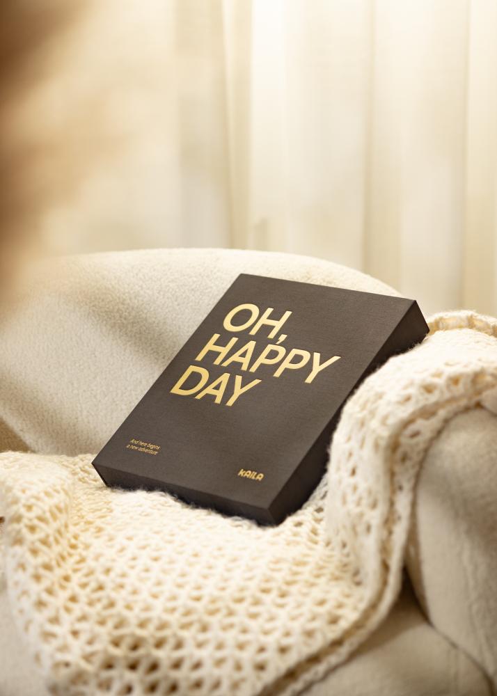 KAILA OH HAPPY DAY Black - Coffee Table Photo Album (60 Pages Noires)