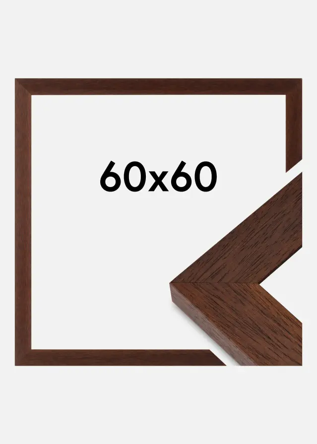 Cadre Juno Verre acrylique Teck 60x60 cm