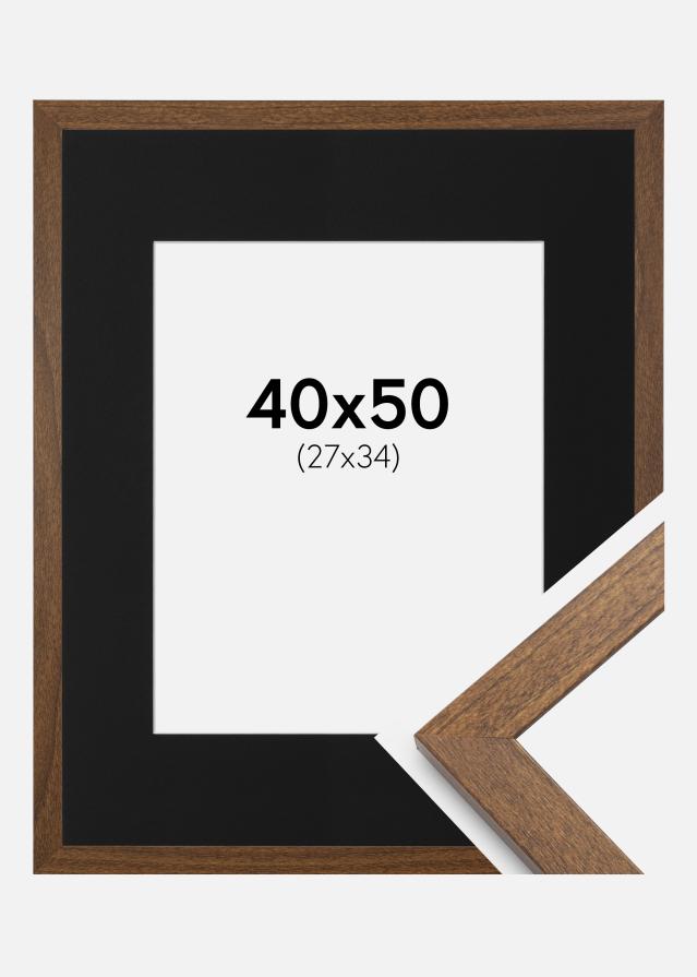 Cadre Stilren Warm Brown 40x50 cm - Passe-partout Noir 28x35 cm