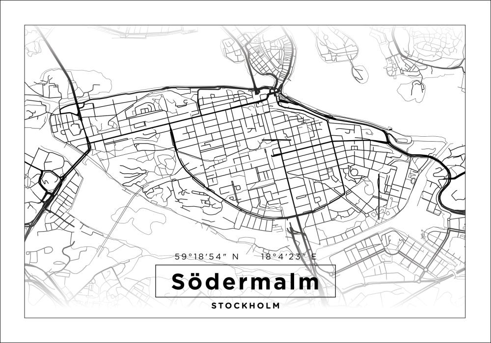 Map - Södermalm - White