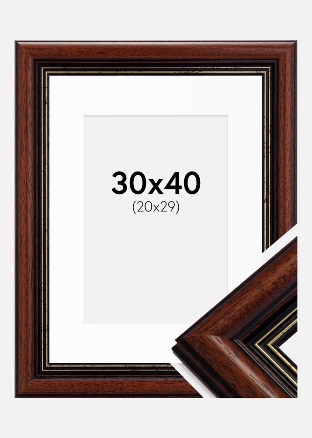 Cadre Old Retro 30x40 cm - Passe-partout Blanc 21x30 cm