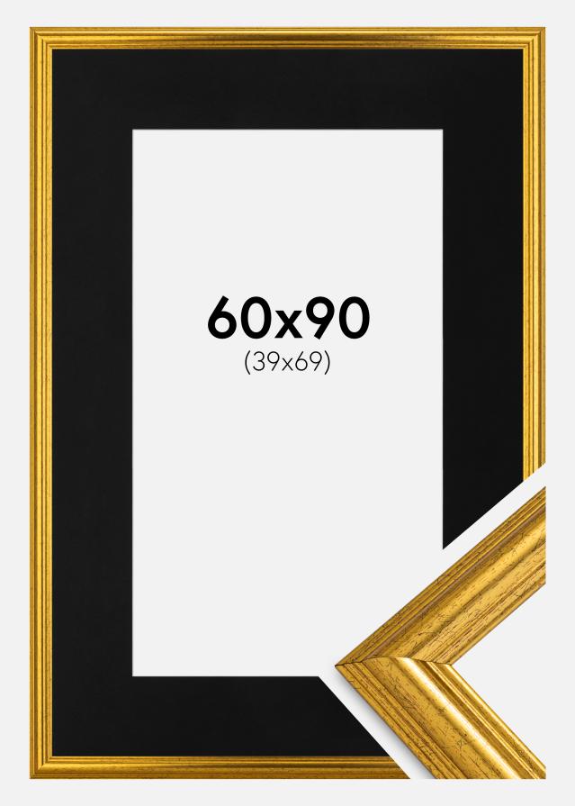 Cadre Västkusten Or 60x90 cm - Passe-partout Noir 40x70 cm